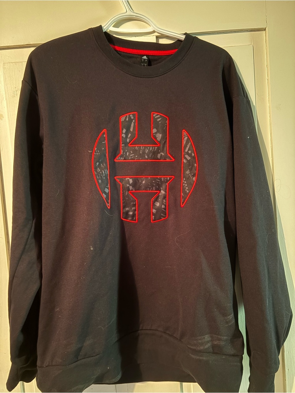 Men's Black Crewneck Sweatshirt adidas James harden